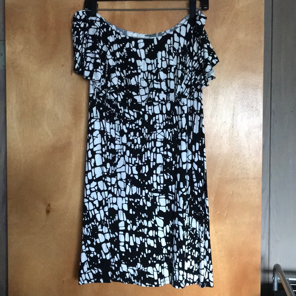 Black and White off the shoulder dress